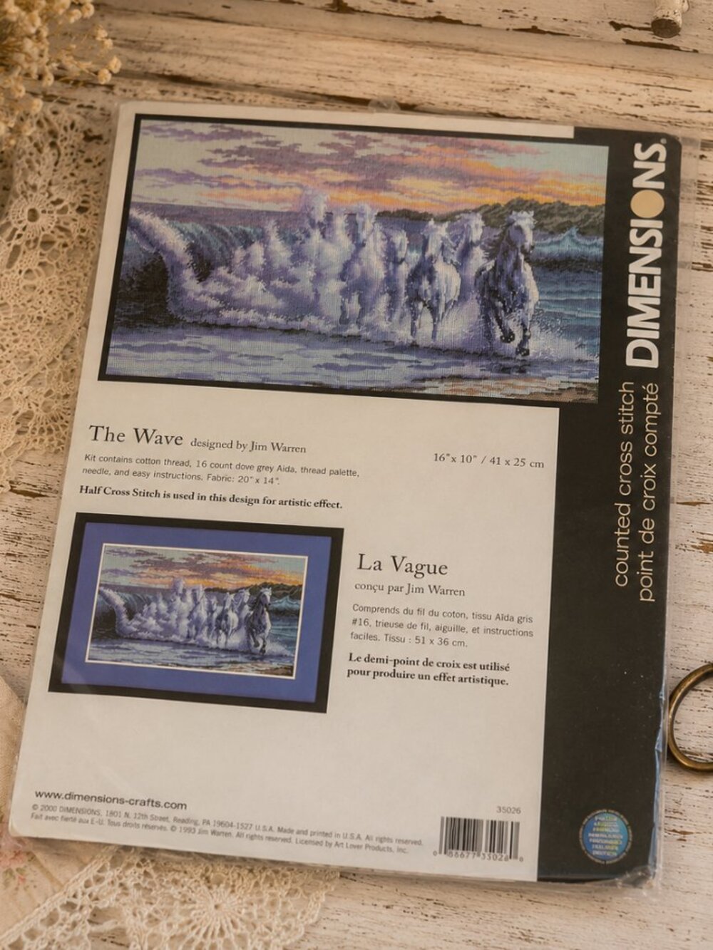 Vintage 2000 Dimensions The Wave Jim Warren Horse Cross Stitch Kit Sealed